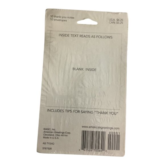 American Greetings Thank You Cards With Envelopes 7 Packs Footprint Design Blank - Picture 3 of 5